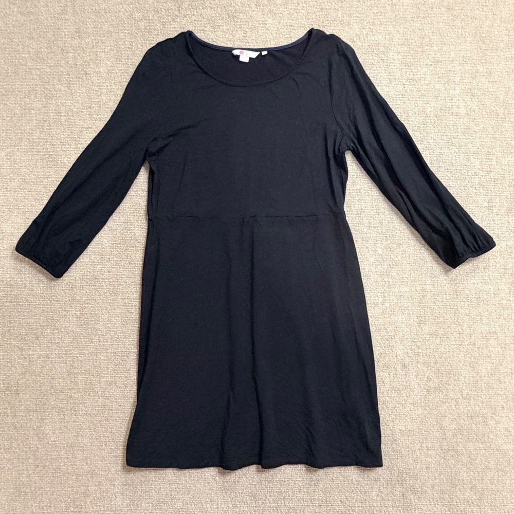 Boden Black Jersey Empire Waist Long Sleeve Dress‎ US 10R UK 14R